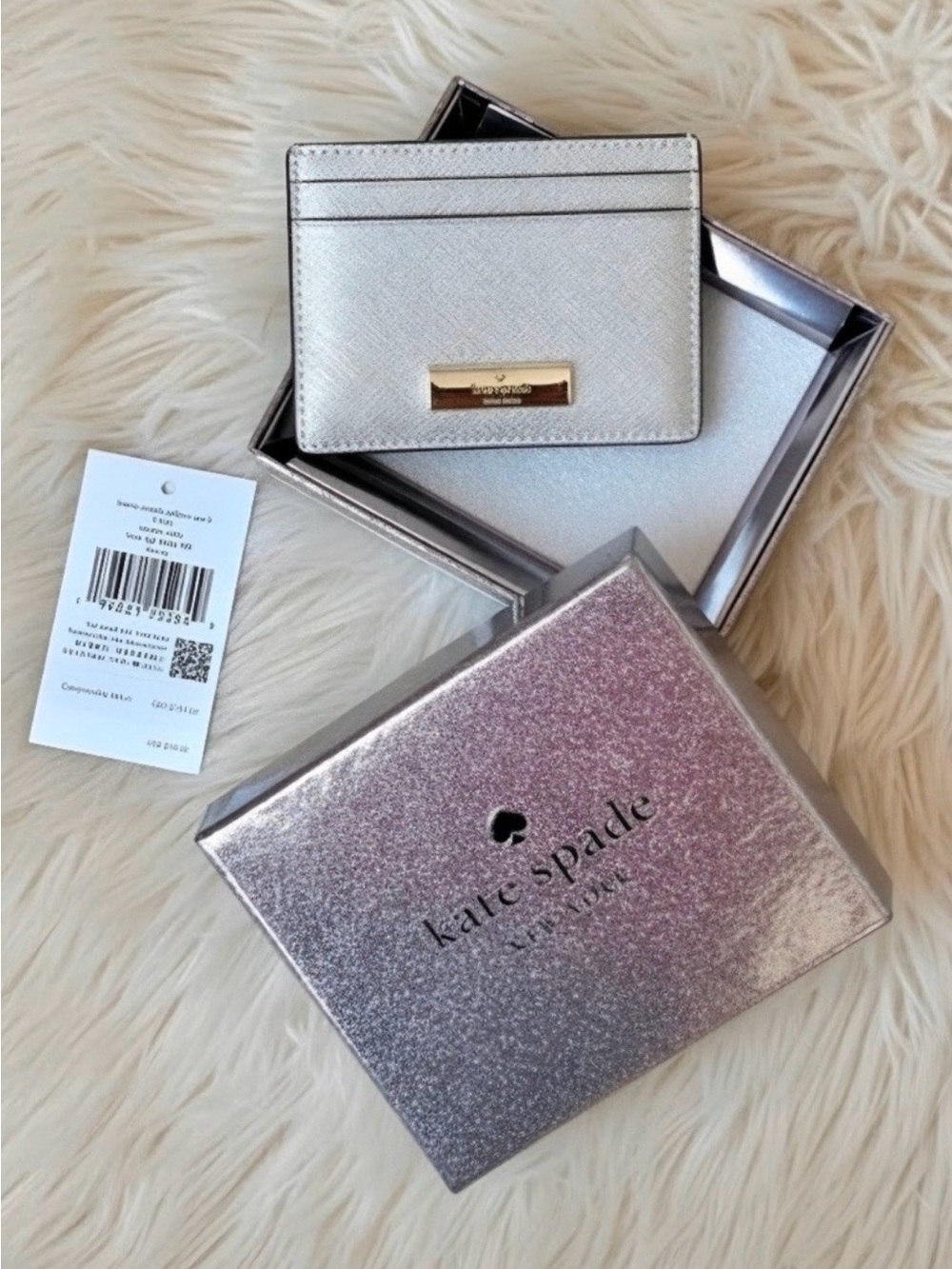 kate spade Kenzie Metallic Small Slim Cardholder - Picture 9 of 9